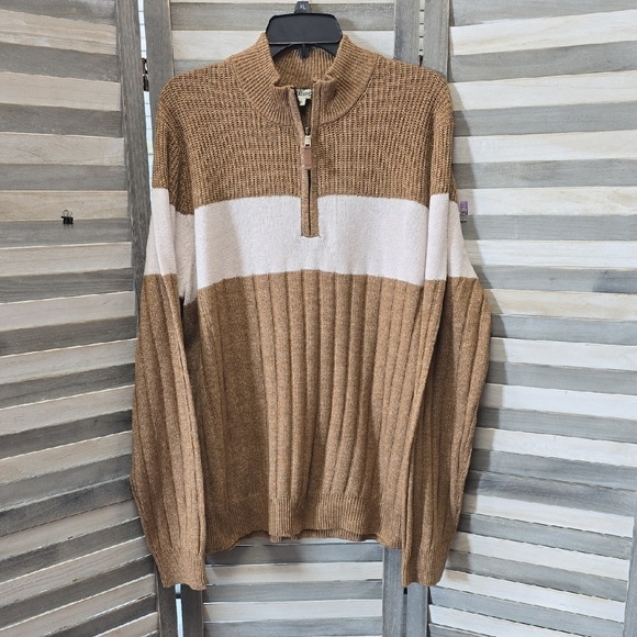 Mens Mock Neck Long Sleeve Pullover Sweater | Frye and Co. | X Large - Picture 2 of 11